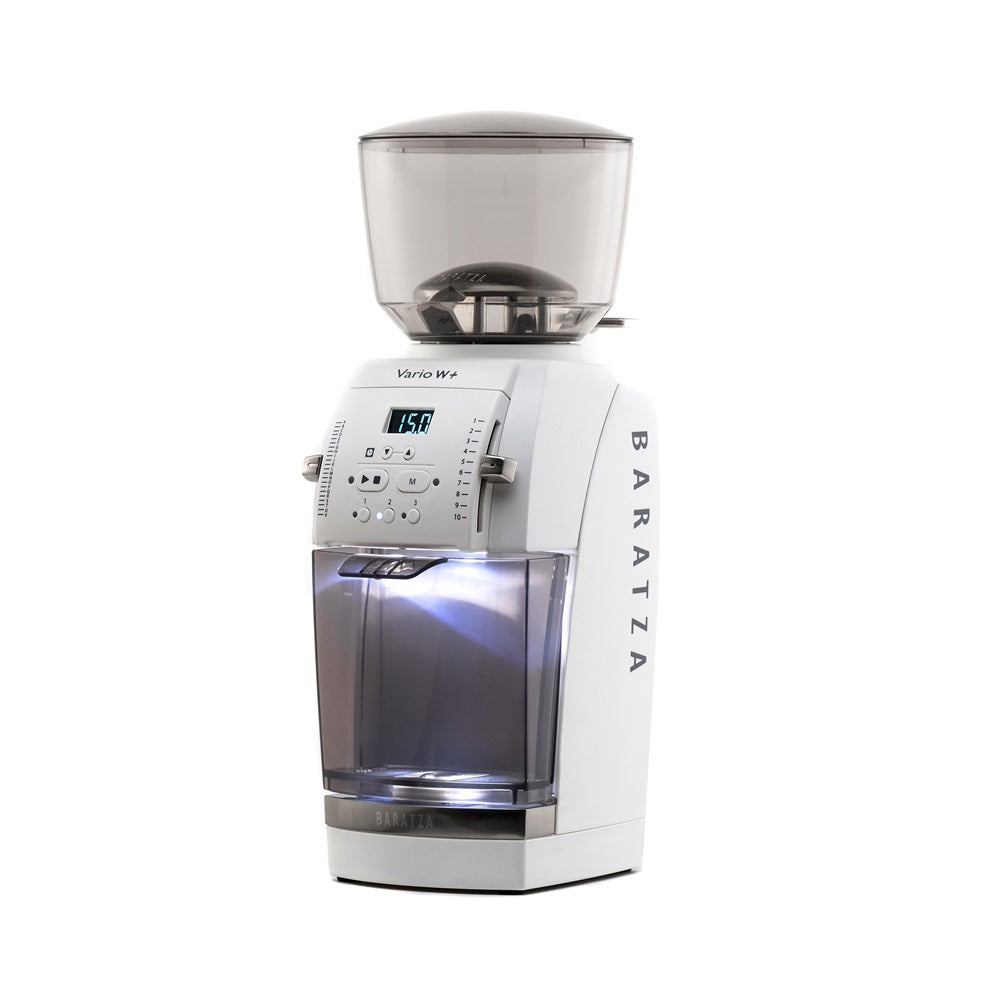 Baratza Vario W+ Grinder White Front Quarter View