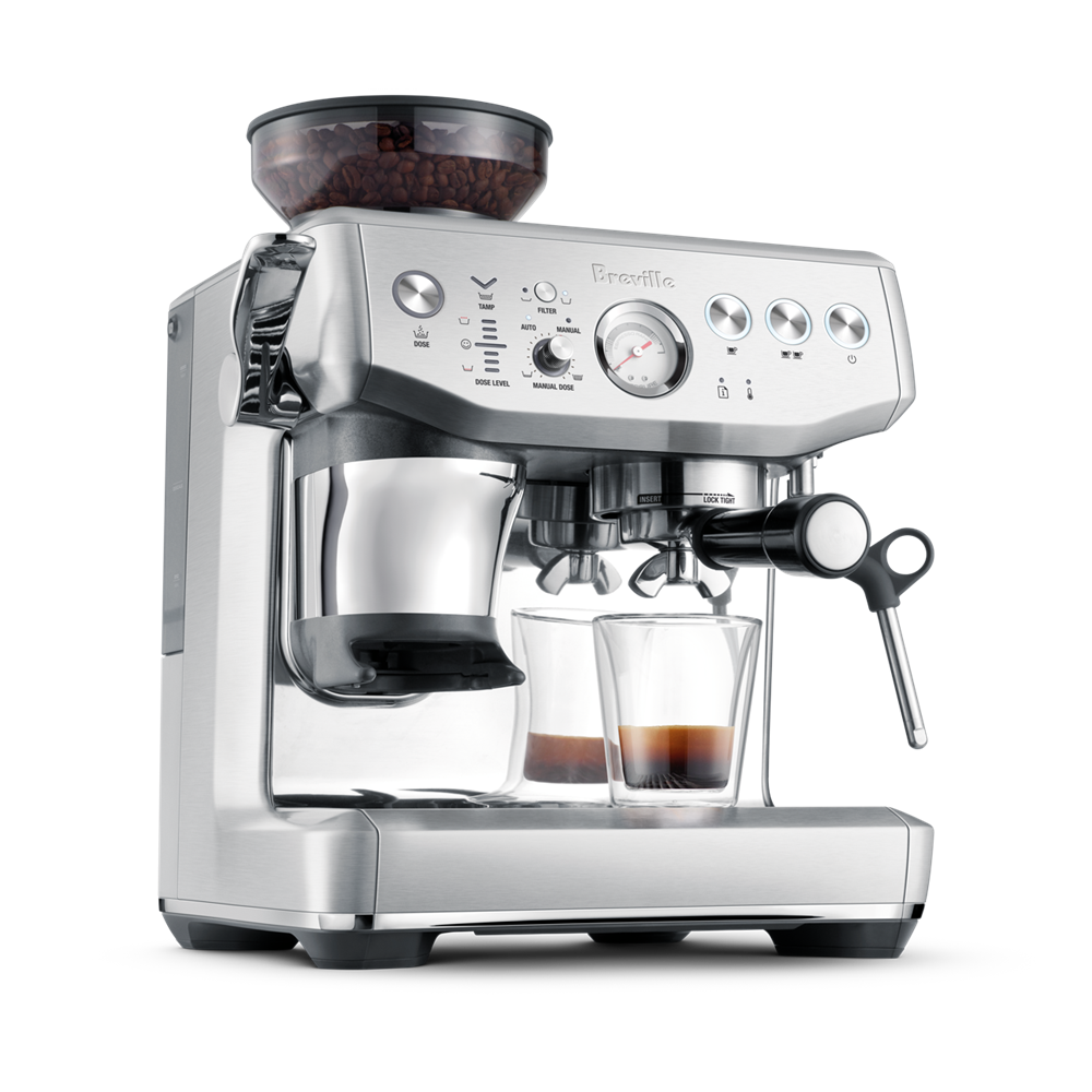 Breville Barista Express Impress front quarter view