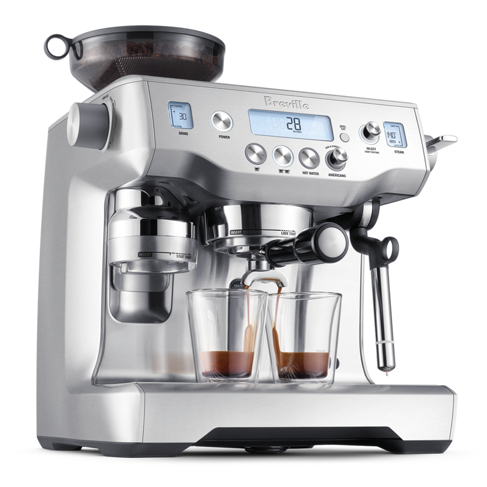 Breville The Oracle Espresso Machine Stainless Front Quarter View