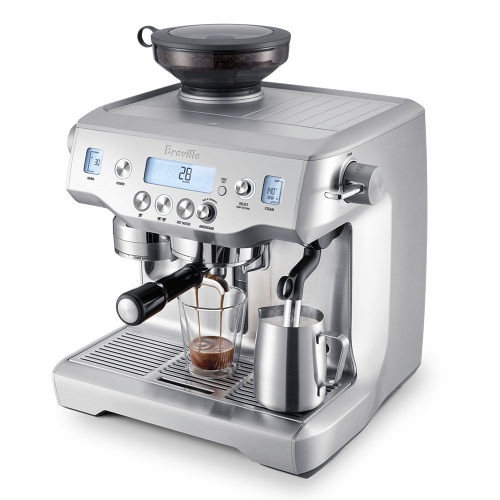 Breville The Oracle espresso machine Stainless Front Quarter View 2