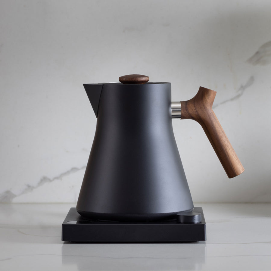 Fellow Corvo EKG Electric Kettle black walnut lifestyle