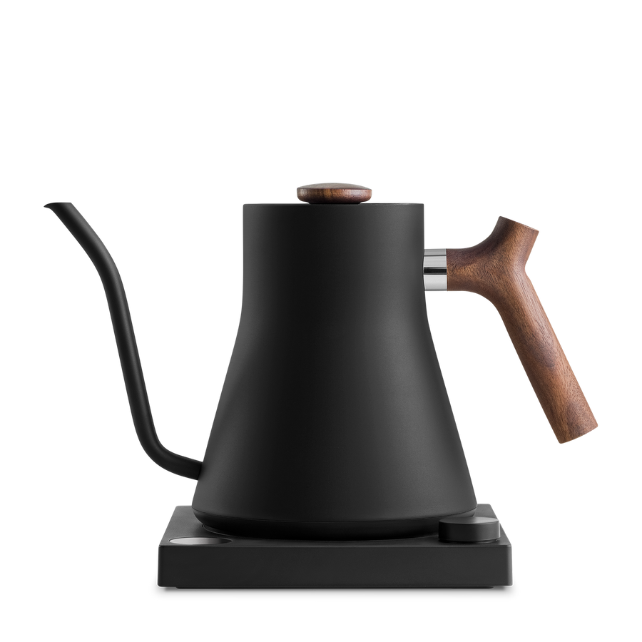 Fellow Stagg Electric Kettle black walnut side