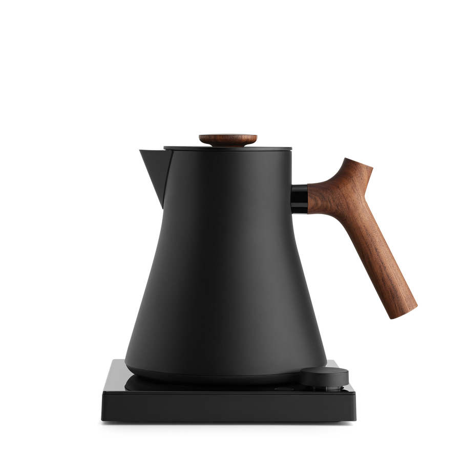 Fellow corvo EKG pro electric kettle black walnut side