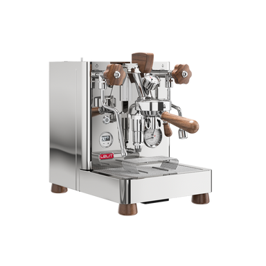 Lelit Bianca Espresso Machine Steel Front Quarter View