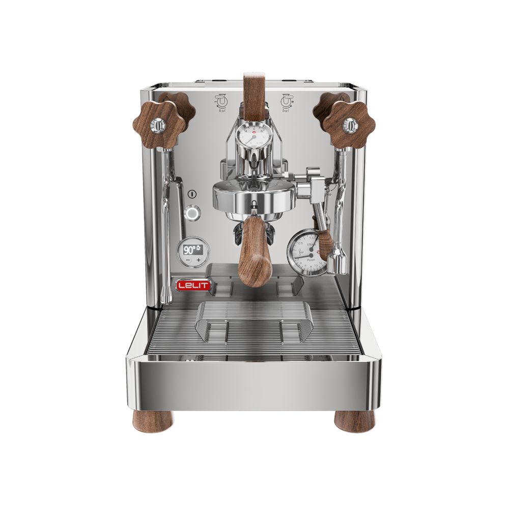 Lelit Bianca Espresso Machine Steel Front View