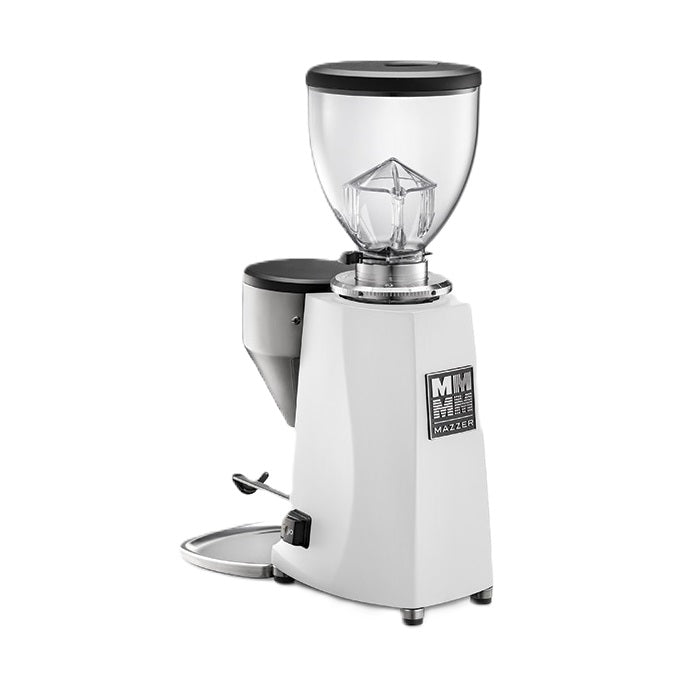 Mazzer Mini B Electronic Espresso Grinder White Rear View