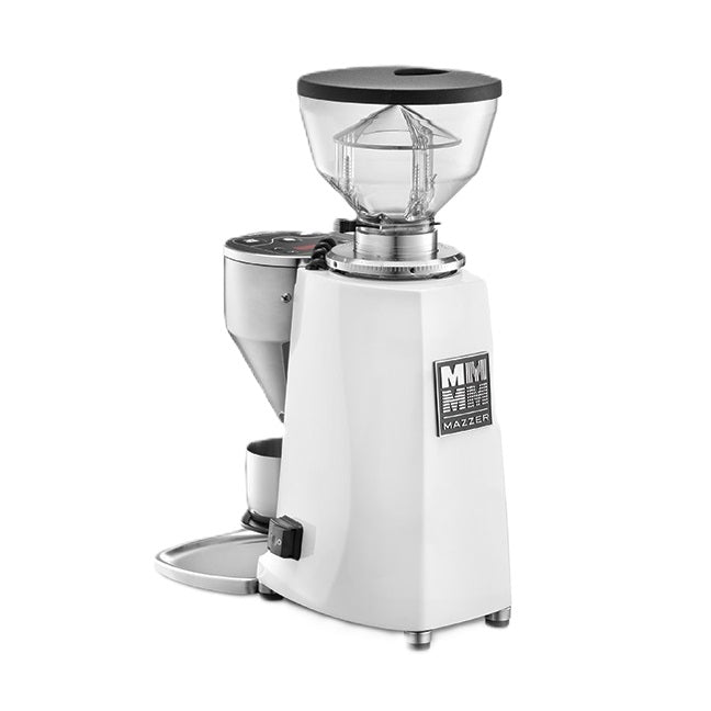 Mazzer Mini Filter Grinder white rear view