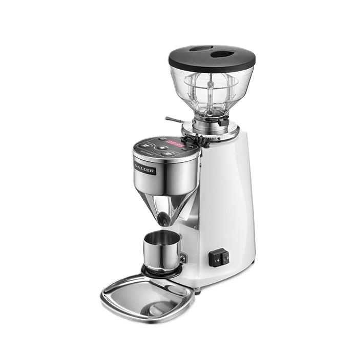 Mazzer Mini Filter Grinder white front view